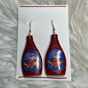 bosco strawberry syrup earrings